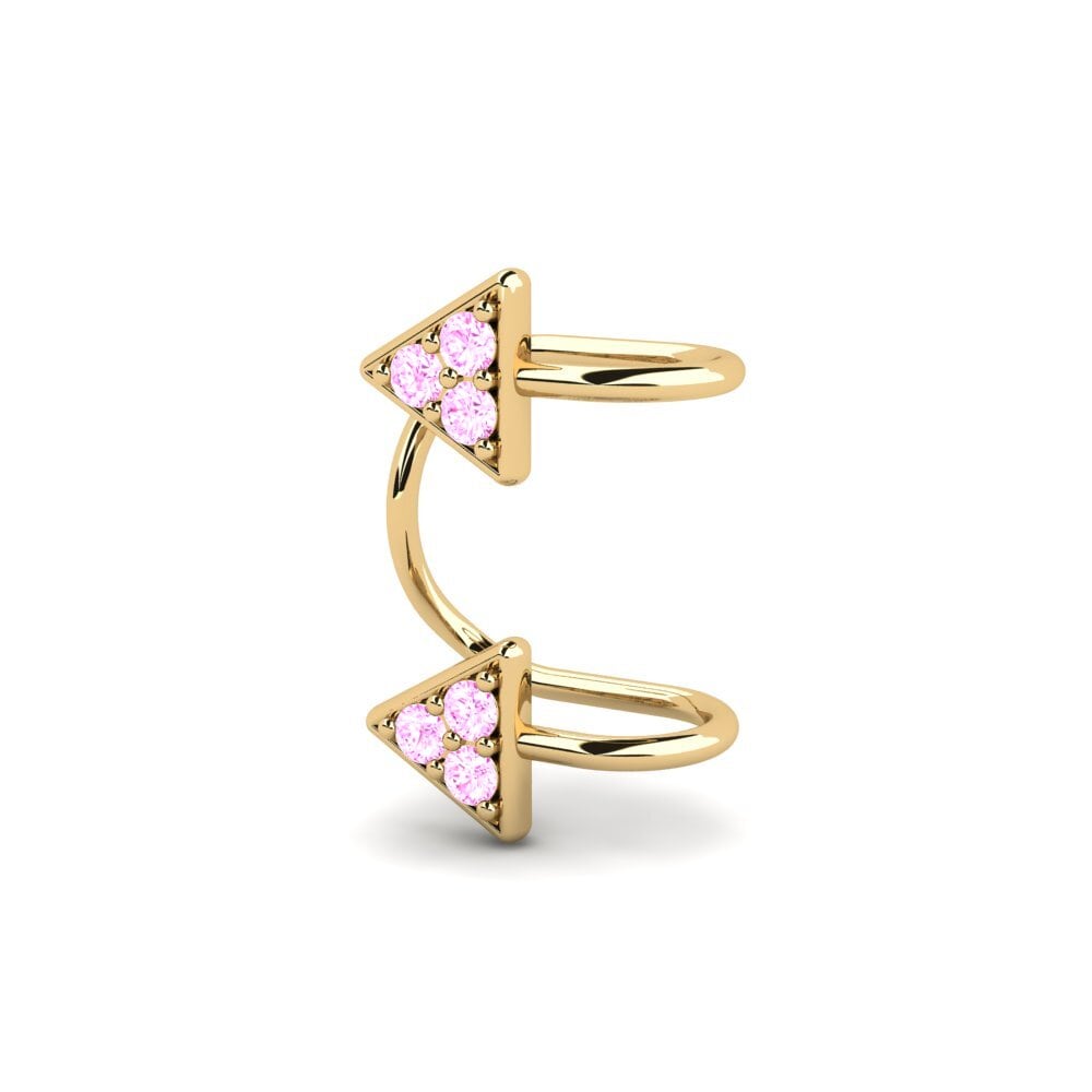 Safira Rosa Brincos Feminino Downine