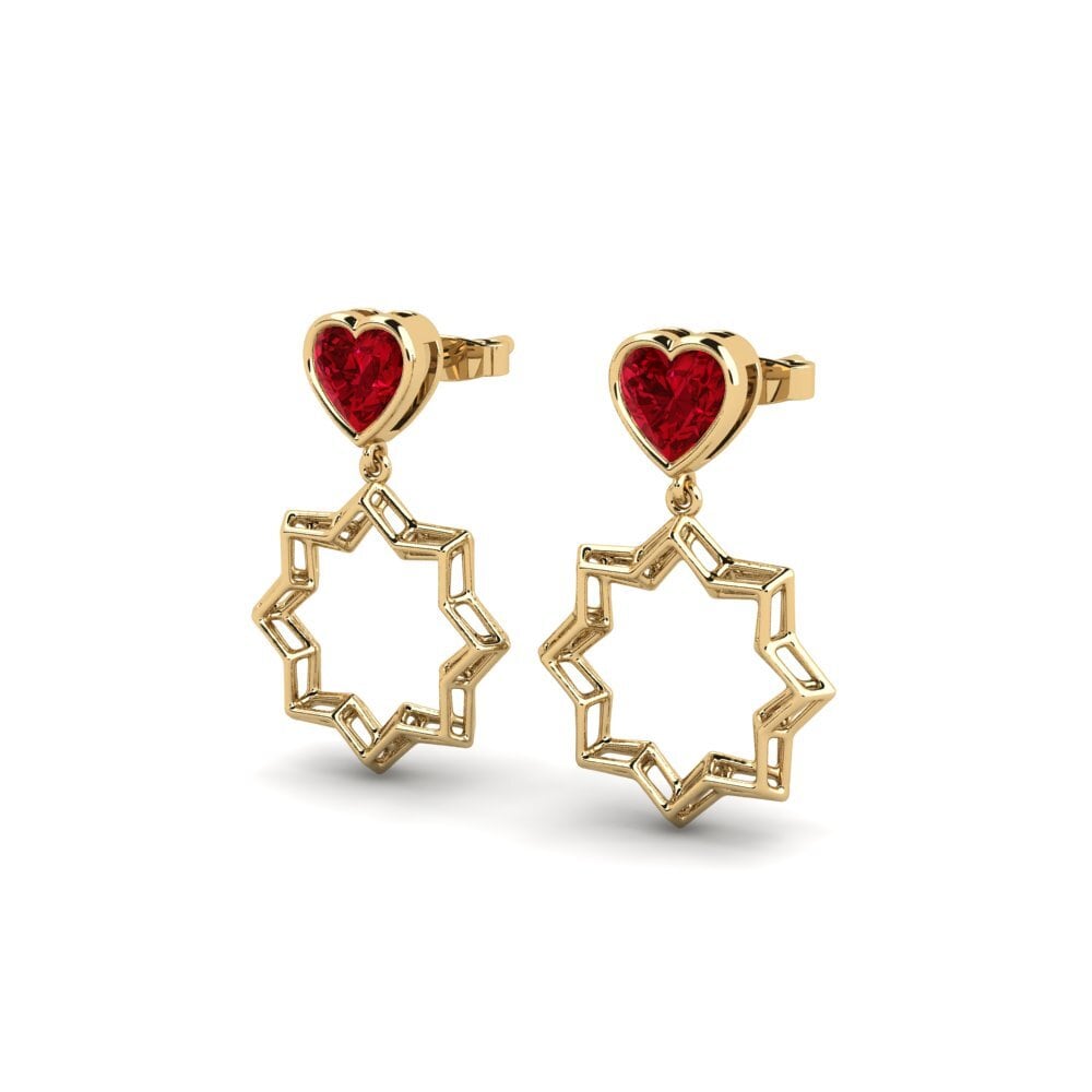 Roter Zirkonia Damen ohrring Elacisum