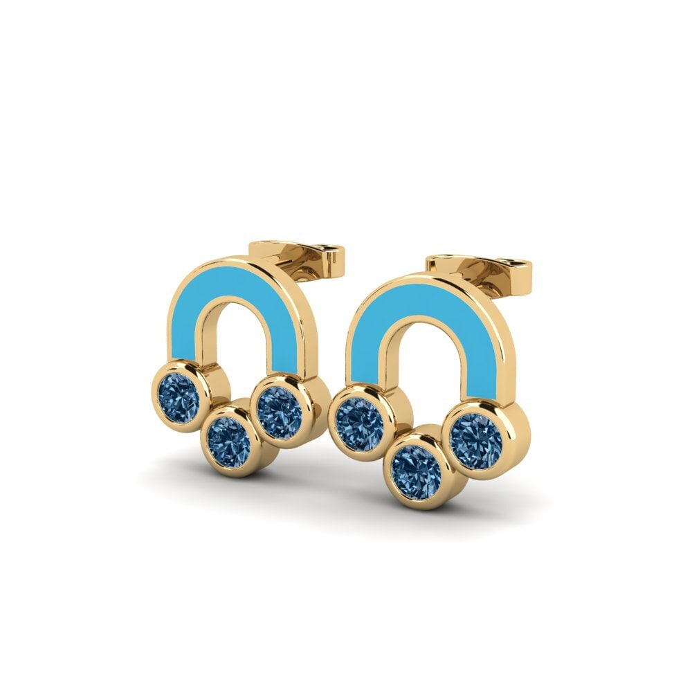 Diamante Azul Pendiente de mujer Nerody