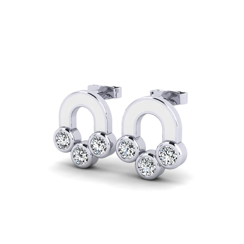 14k Oro Blanco Pendiente de mujer Nerody
