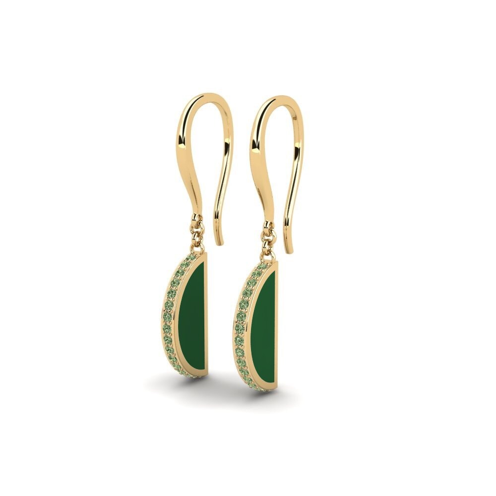 Diamante Verde Pendiente de mujer Sterlops