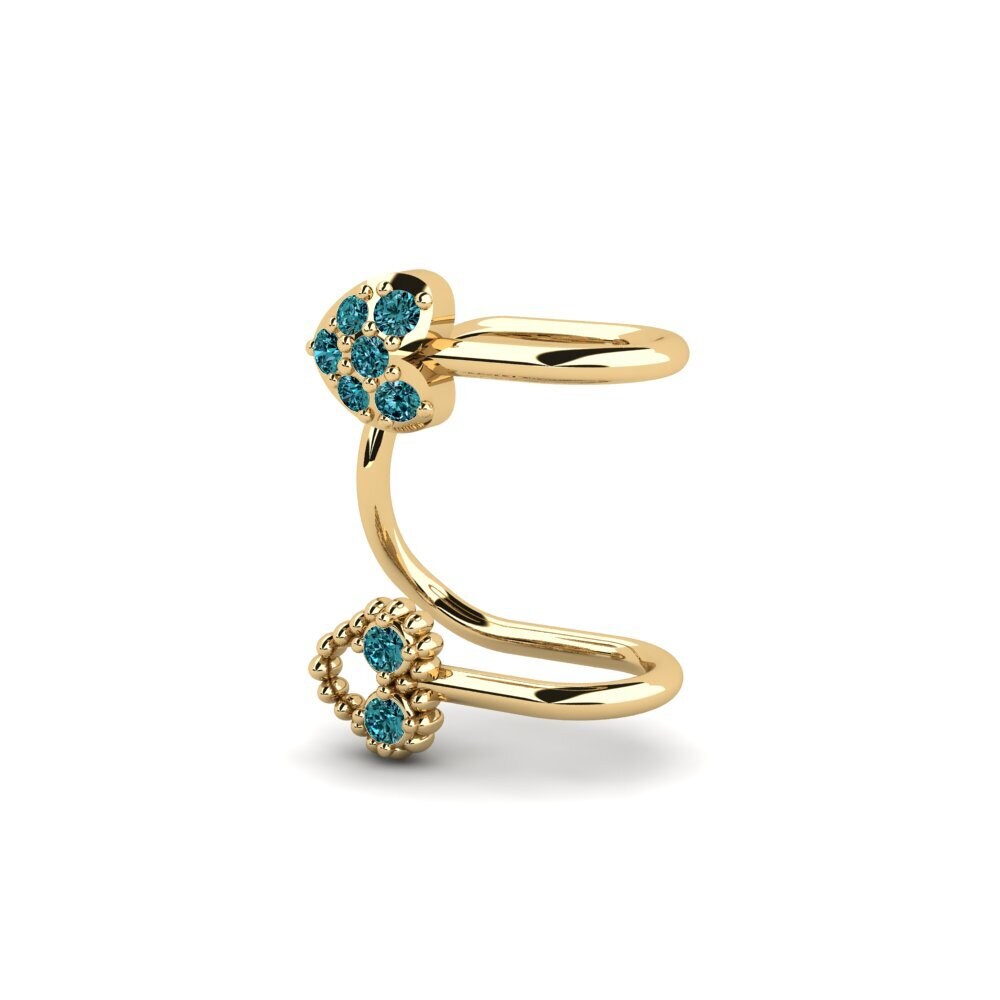 Diamante Azul Brincos Feminino Stold