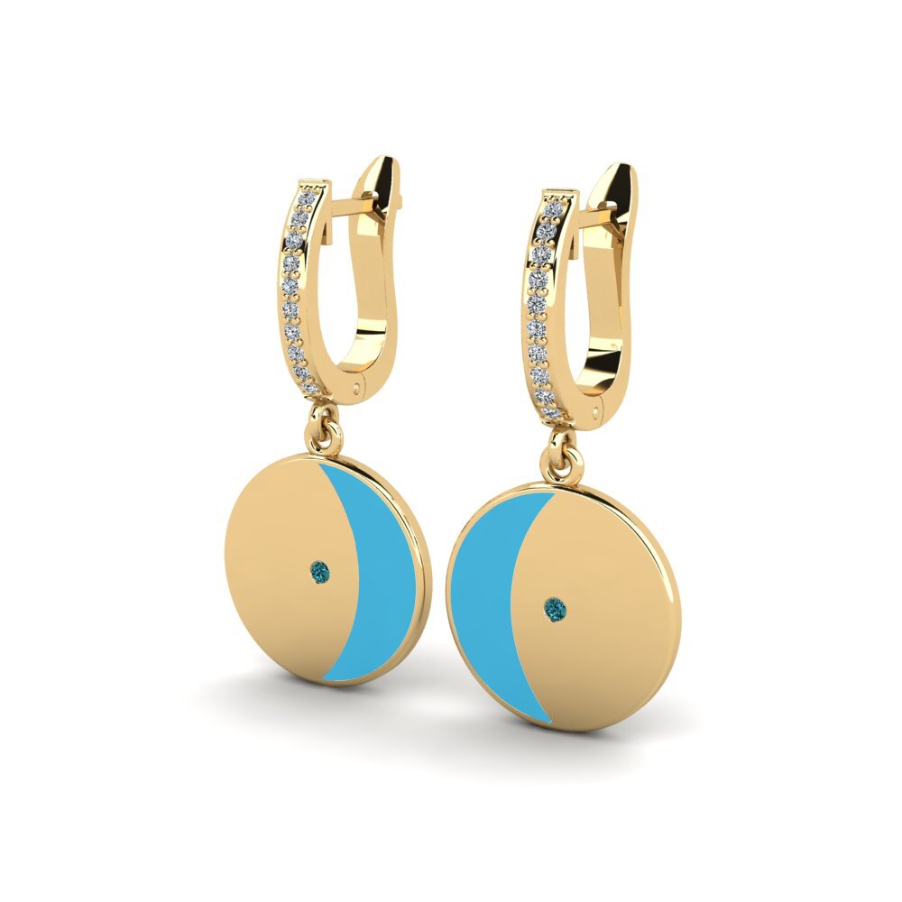 Diamante Azul Pendiente de mujer Terge