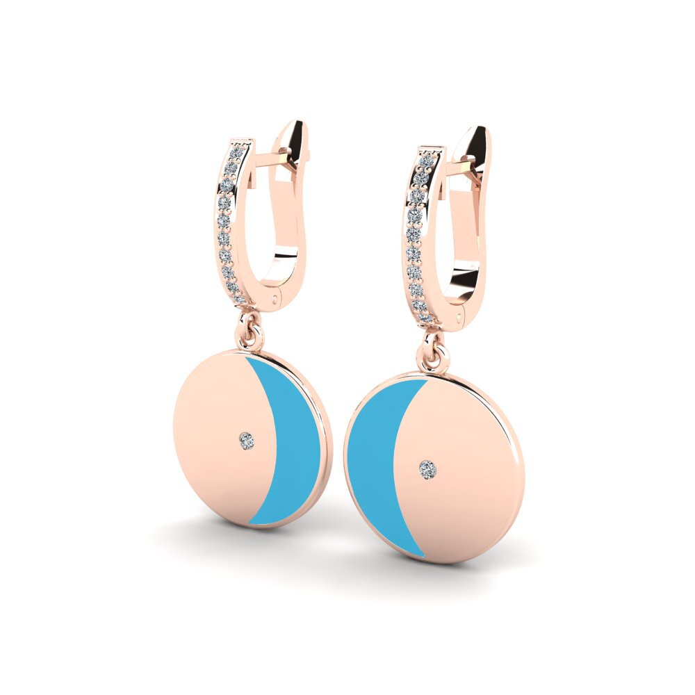 14k Oro Rosa Pendiente de mujer Terge