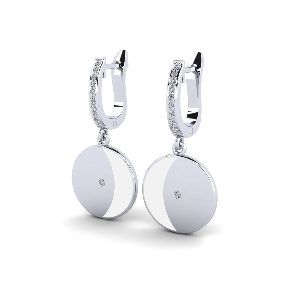14k Oro Blanco Pendiente de mujer Terge