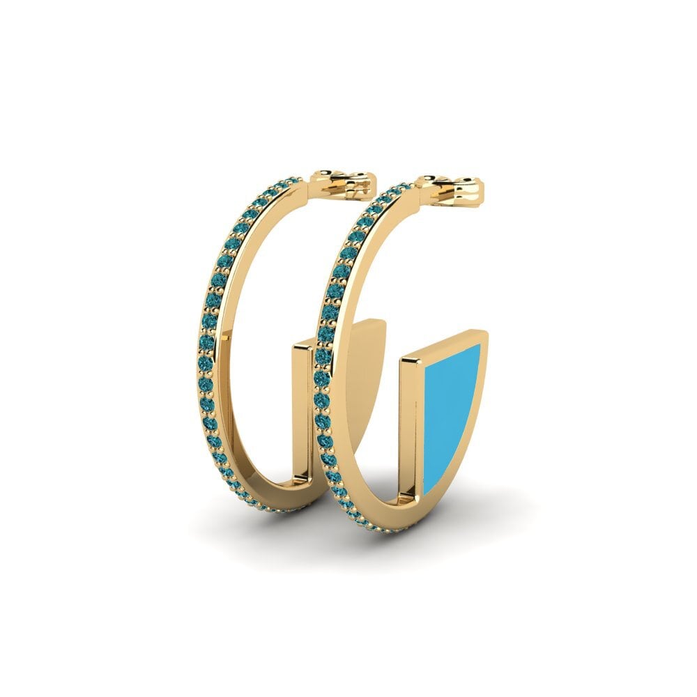 Diamante Azul Pendiente de mujer Numismate