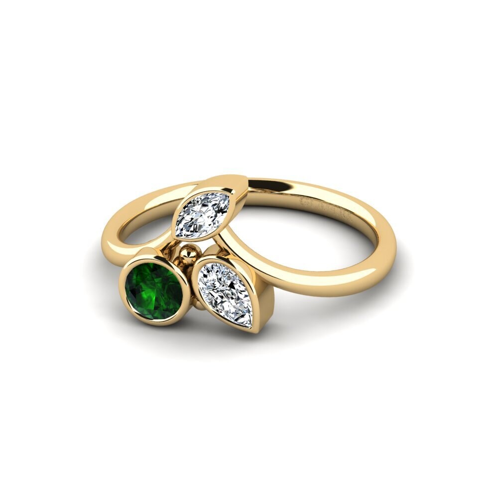 Green Tourmaline Engagement Ring Bayloyri