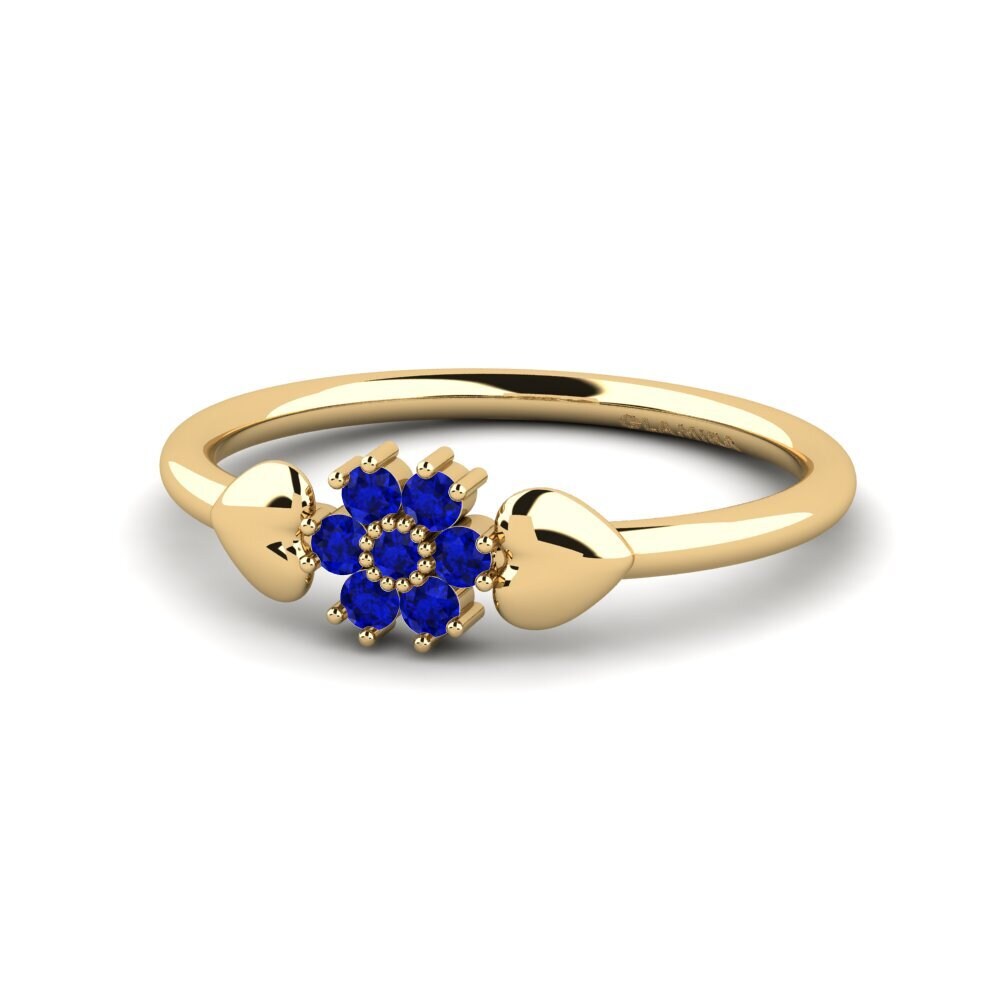 Zafiro Anillo de compromiso Chiped