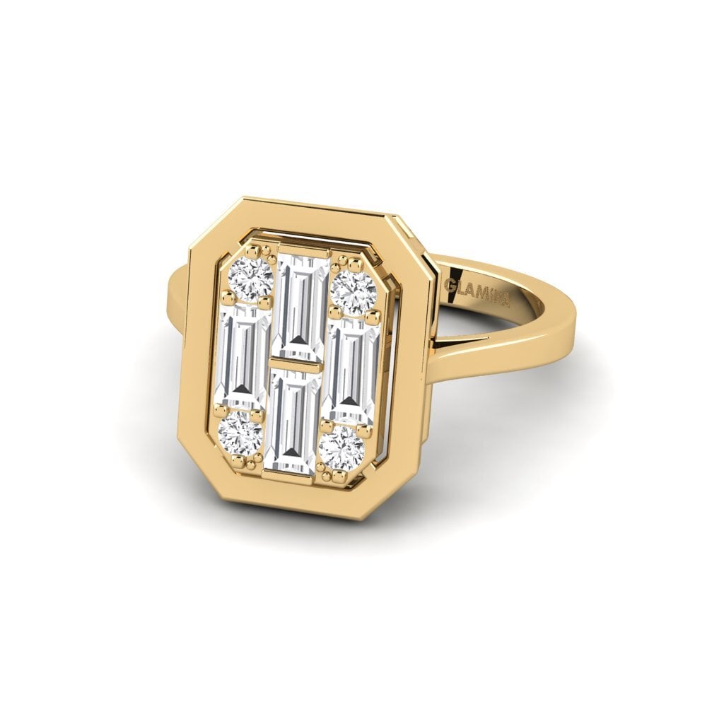 Zafiro blanco Anillo de compromiso Corfa