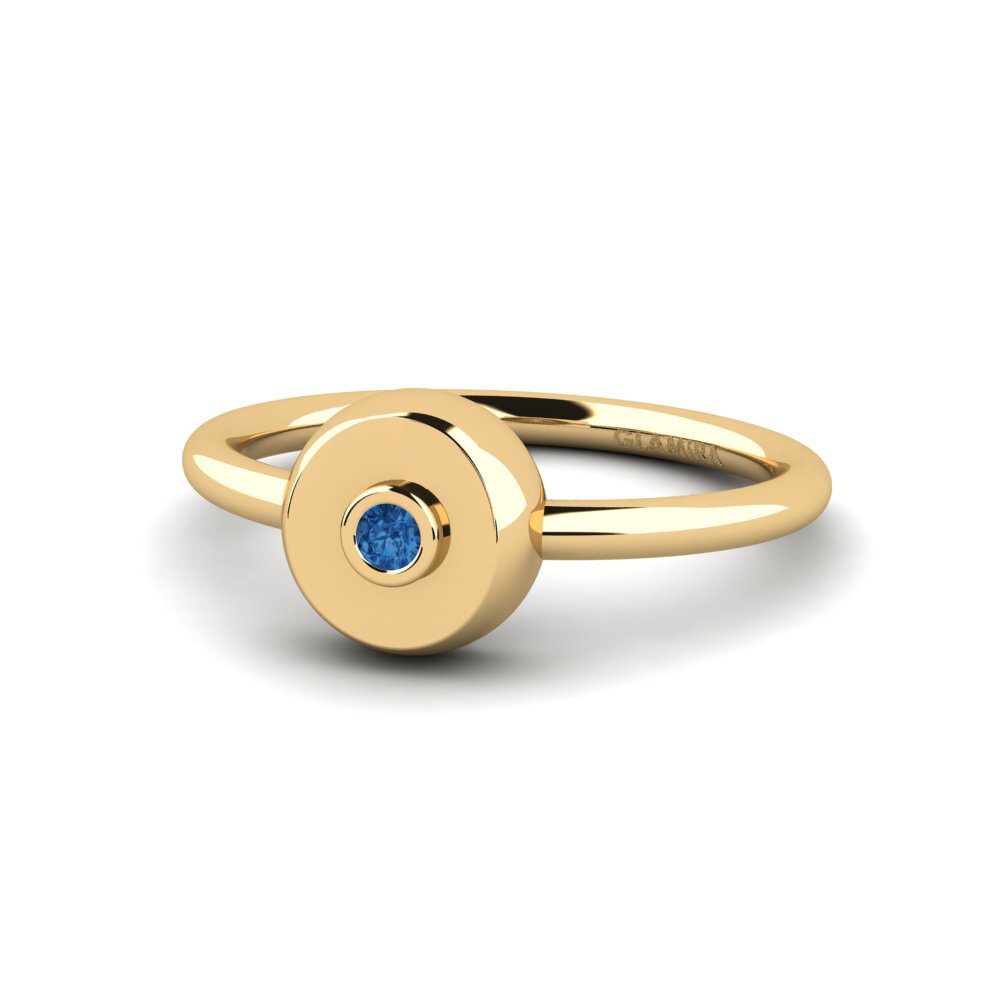 Circonita Azul Oscuro Anillo de compromiso Fartinajas