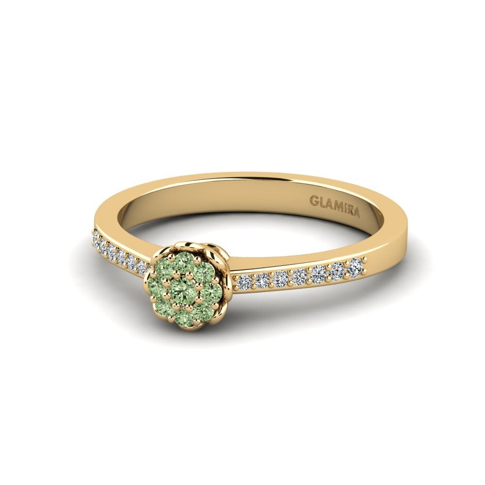 Diamante Verde Anillo de compromiso Fontana