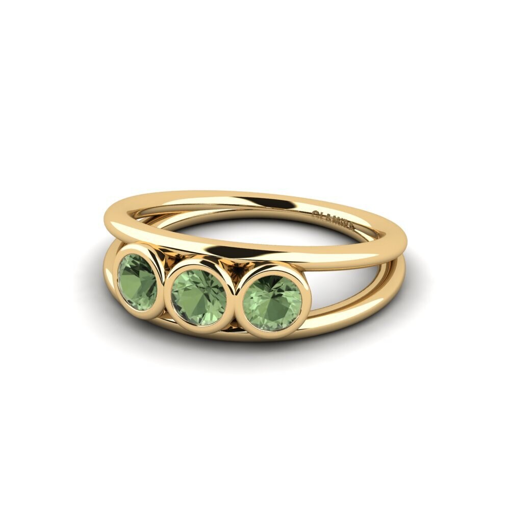 Green Sapphire Engagement Ring Jasey