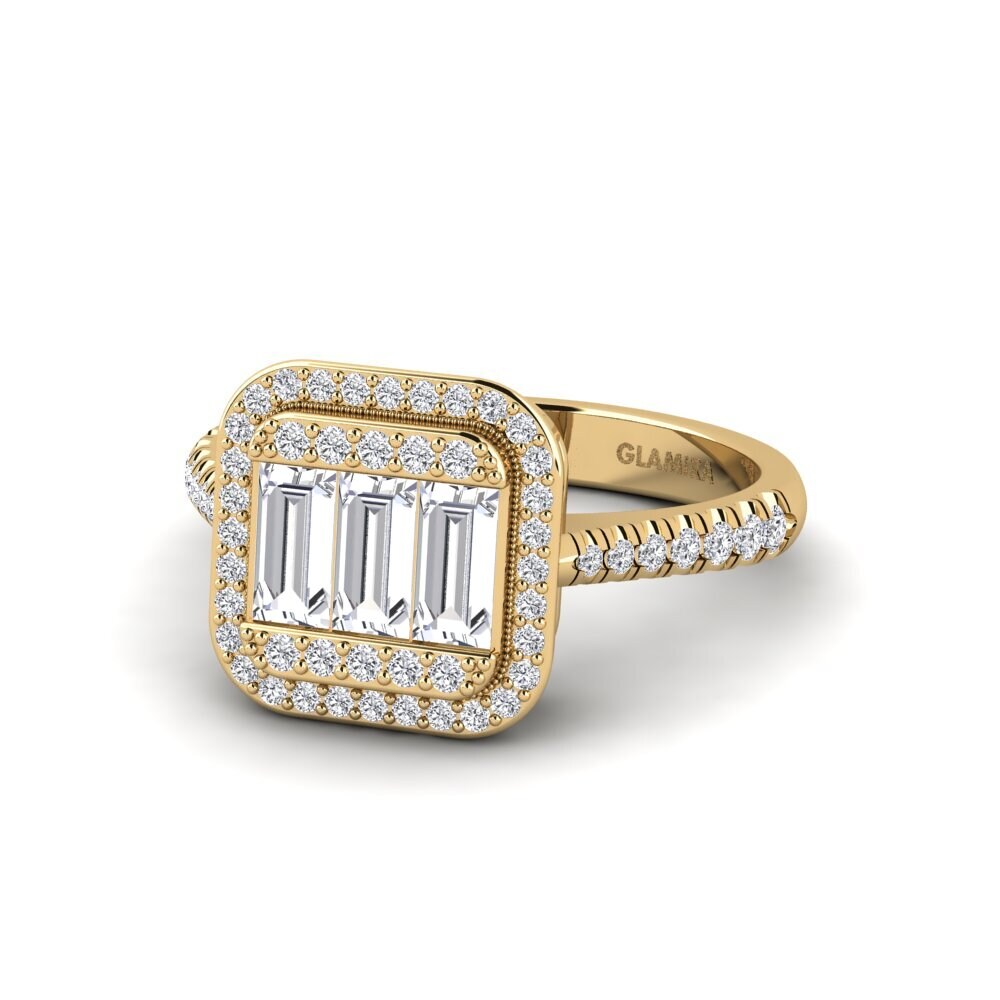 Diamante cultivado en laboratorio Anillo de compromiso Nymphe