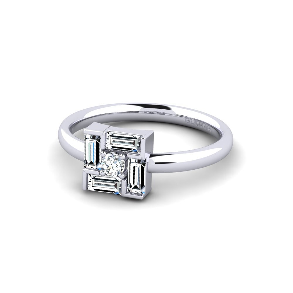 950 Palladium Engagement Ring Pleione