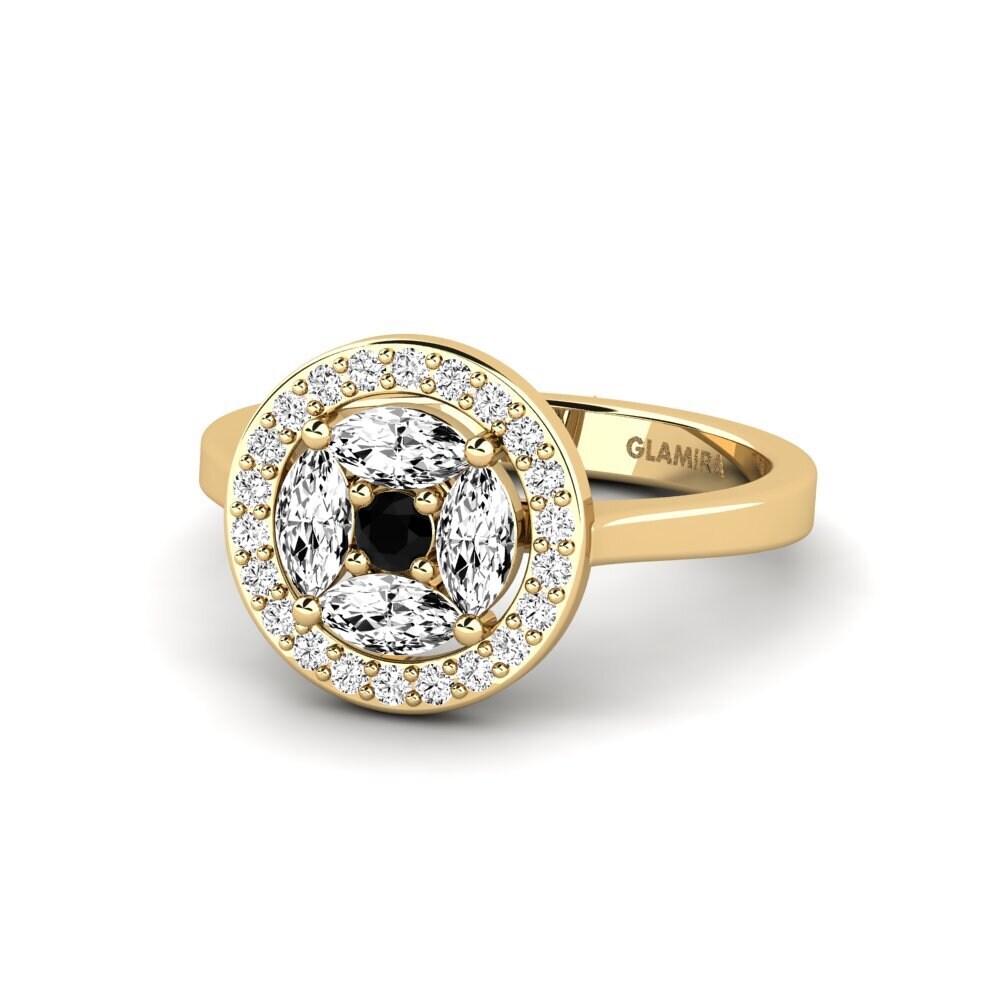 Ónix Negro Anillo de compromiso Pronominal