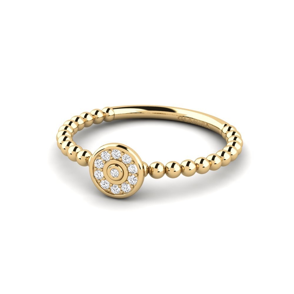 Zafiro blanco Anillo de compromiso Ribose