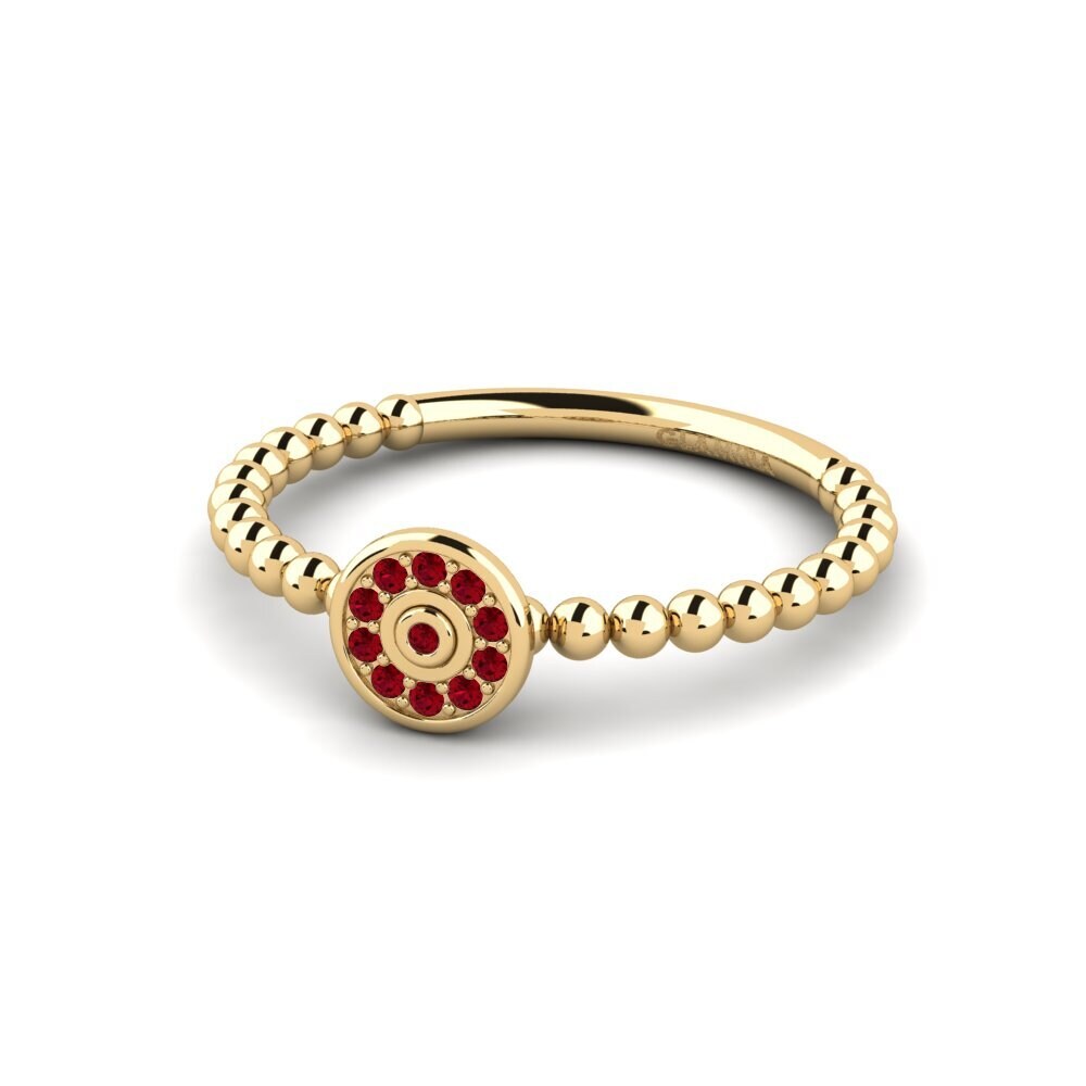 Circonita Roja Anillo de compromiso Ribose