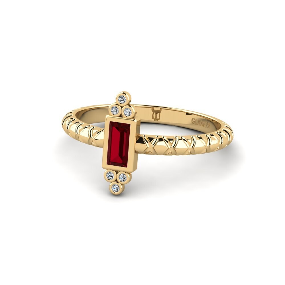 Circonita Roja Anillo de compromiso Rileysa