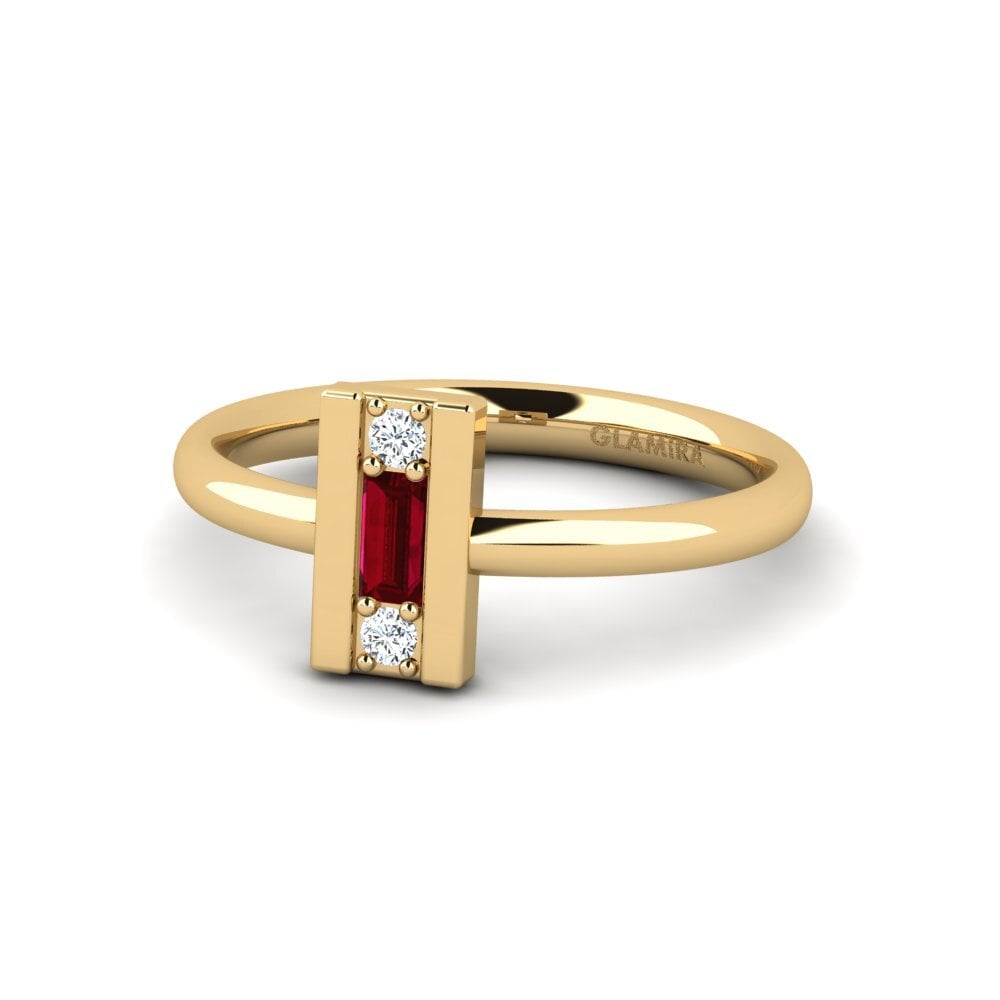 Circonita Roja Anillo de compromiso Ruchbah