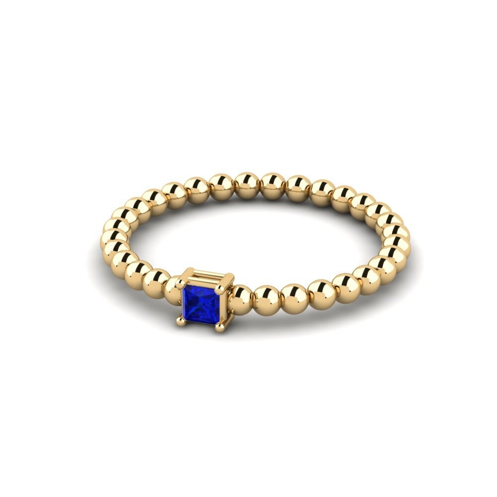 Princess Sapphire Engagement Ring Sarla