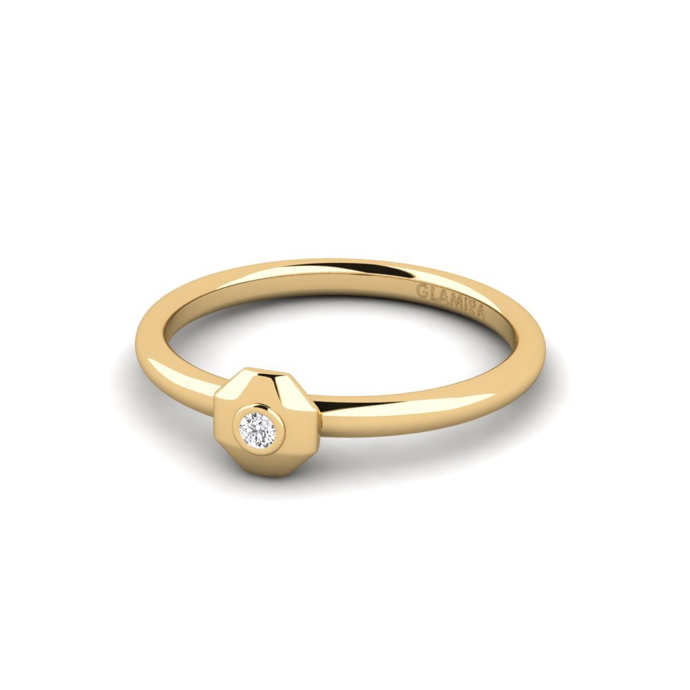 Zafiro blanco Anillo de compromiso Sesubig