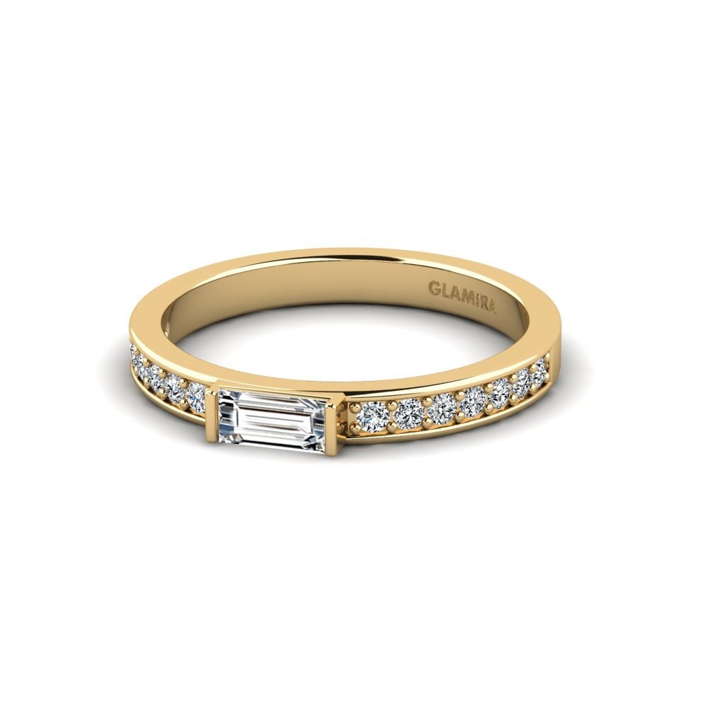 9k Oro Amarillo Anillo de compromiso Rimasel