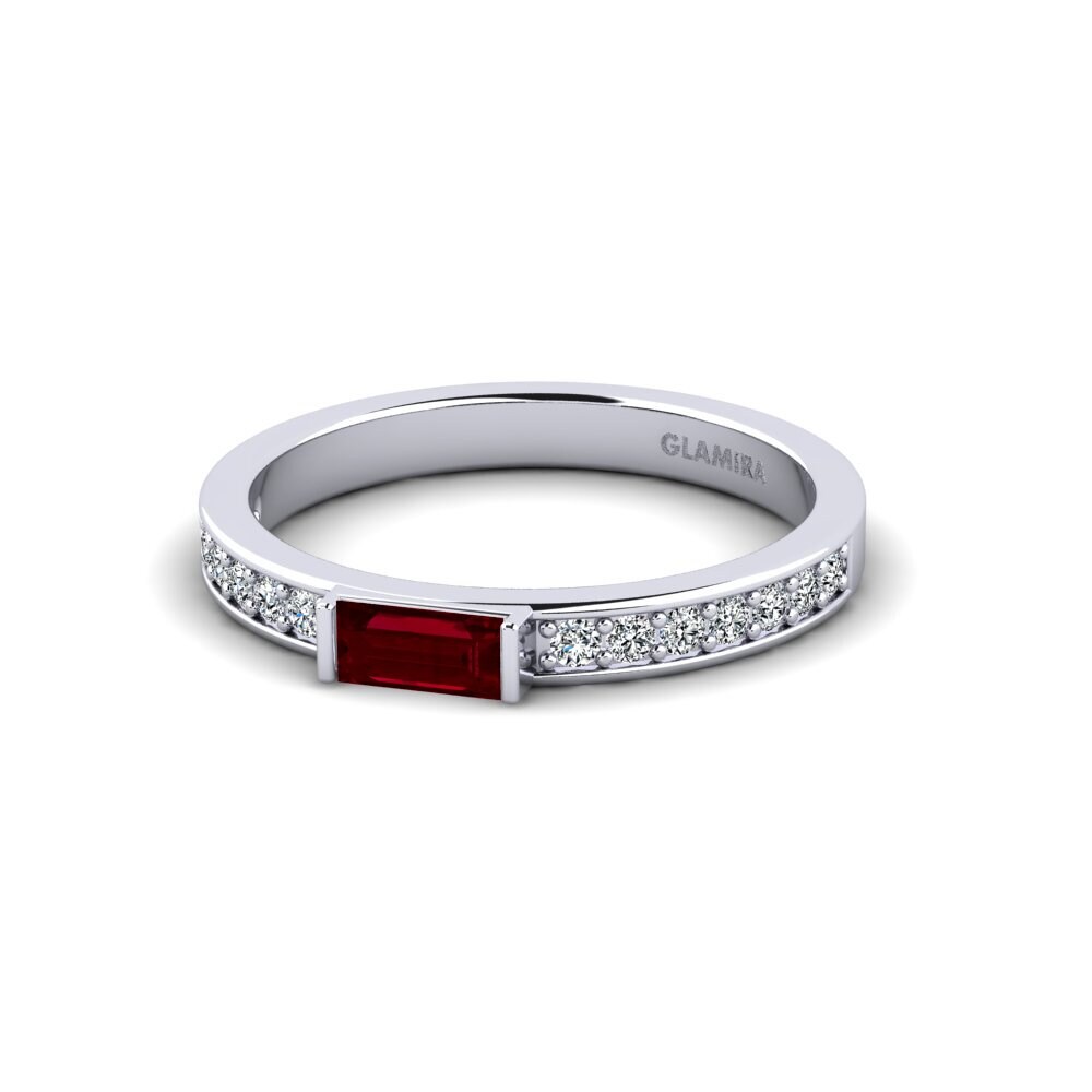 Red Zirconia Engagement Ring Rimasel