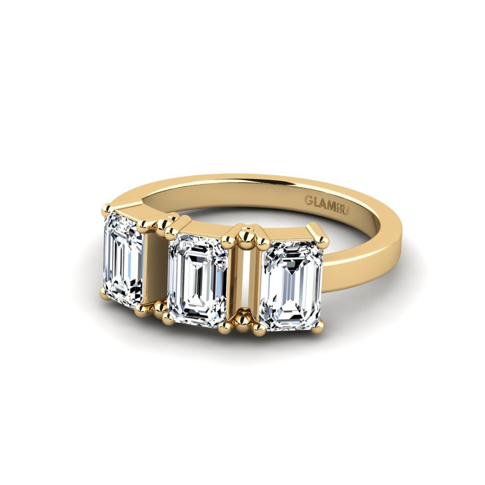14k Oro Amarillo Anillo de compromiso Sinoyas
