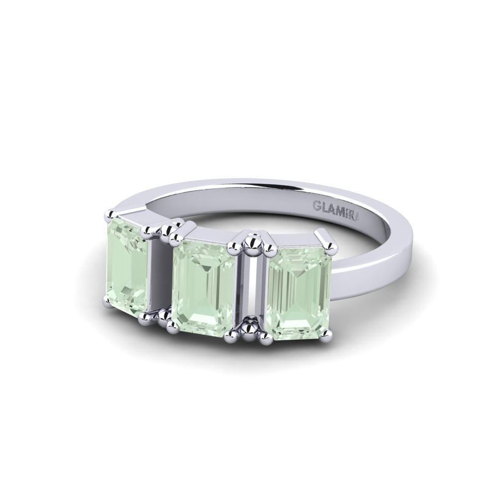 Green Amethyst Engagement Ring Sinoyas