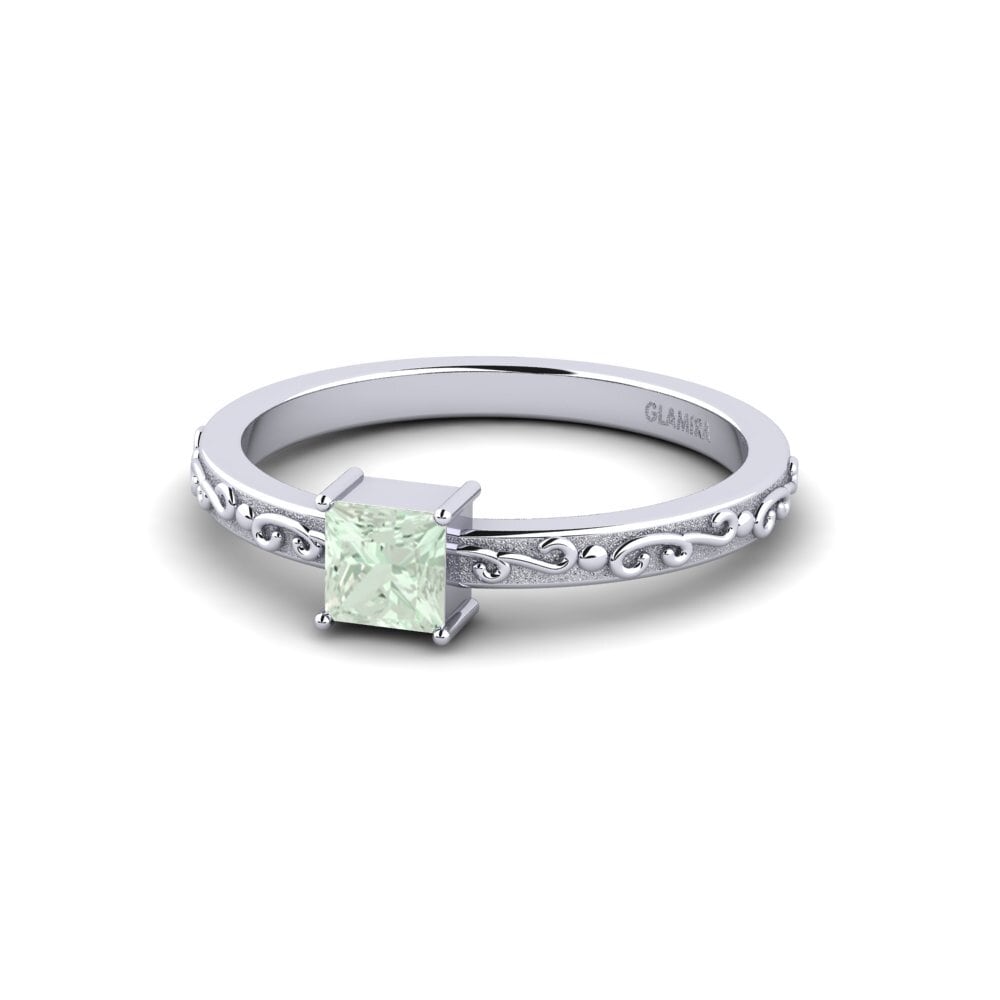 Green Amethyst Engagement Ring Soulas