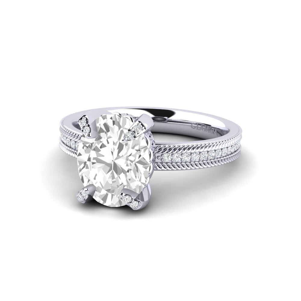 Topacio blanco Anillo de compromiso Speen