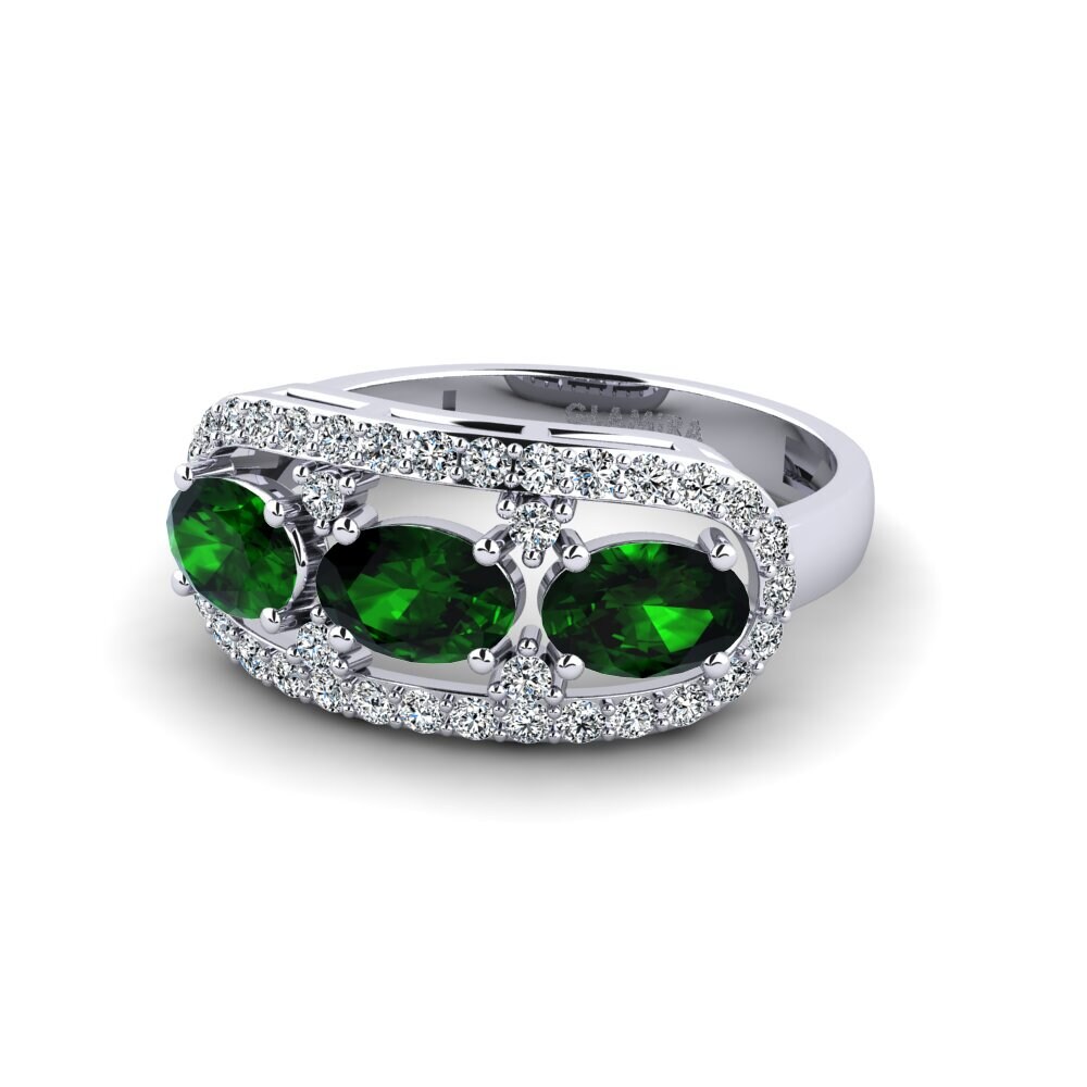 Green Tourmaline Engagement Ring Sukab