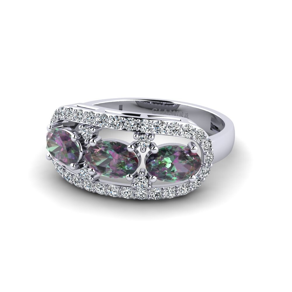 Mystic Topaz Engagement Ring Sukab