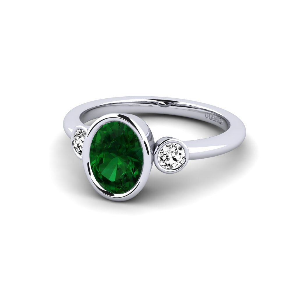 Tsavorita Anillo de compromiso Tengand - Oval