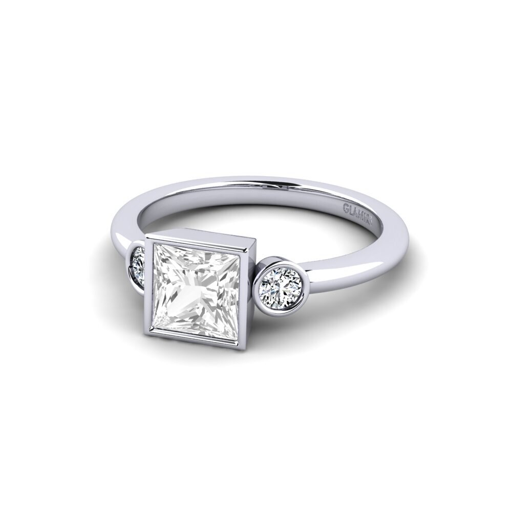 Topacio blanco Anillo de compromiso Tengand - Princess