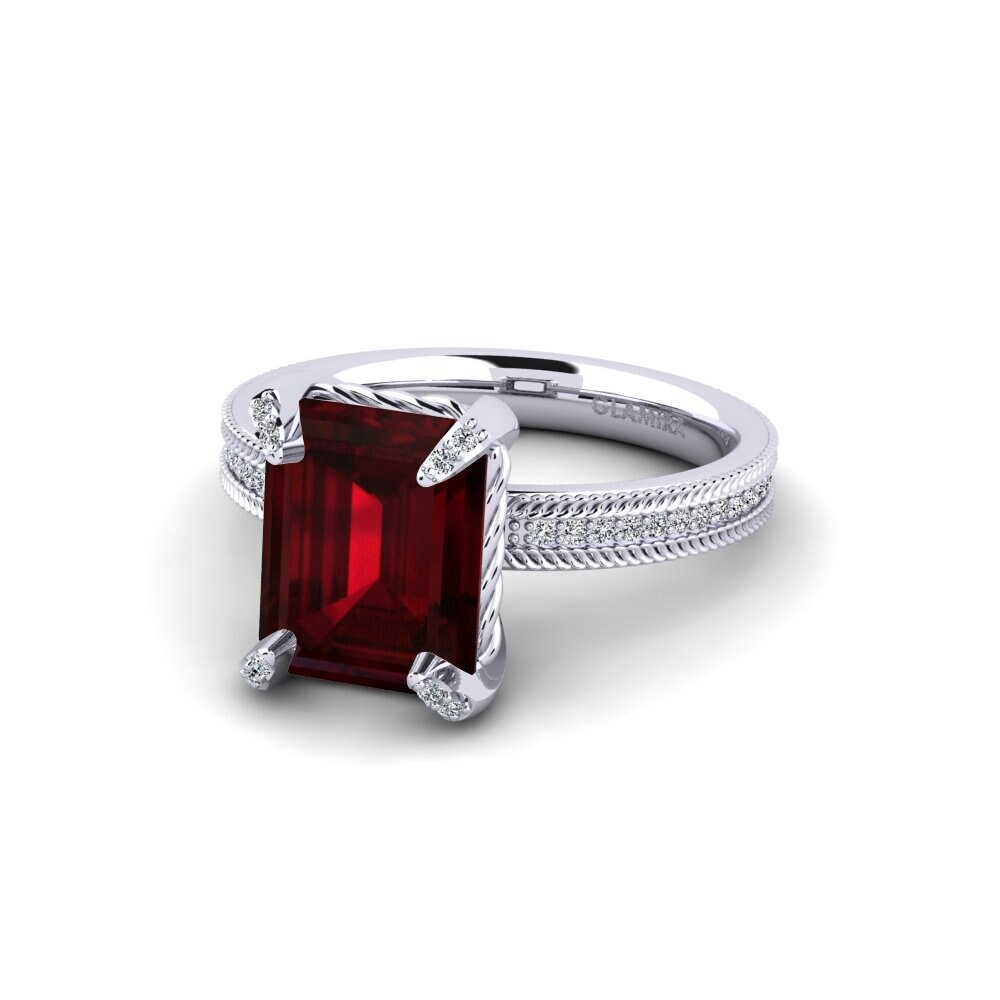 Garnet Engagement Ring Weed
