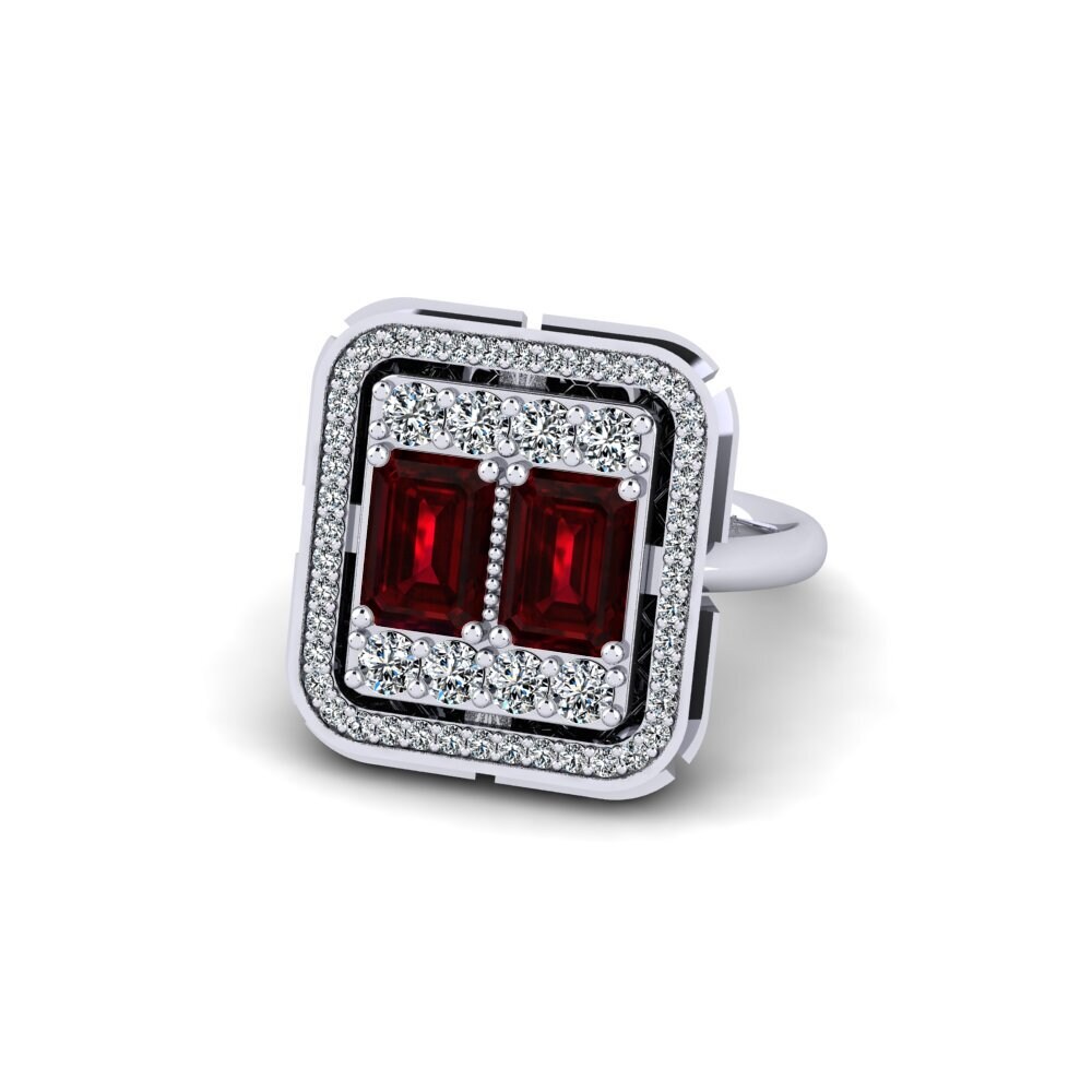 Garnet Engagement Ring West
