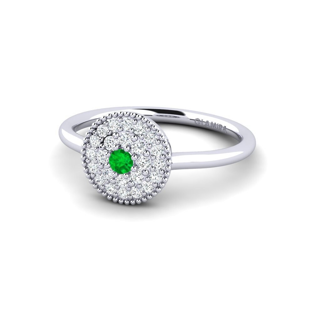 Esmeralda Anillo de compromiso Whig