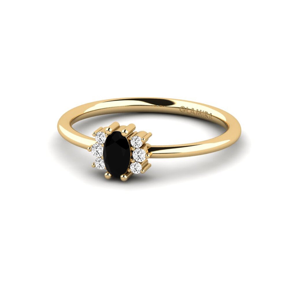 Ónix Negro Anillo de compromiso Acterina