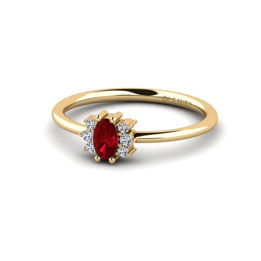 Circonita Roja Anillo de compromiso Acterina