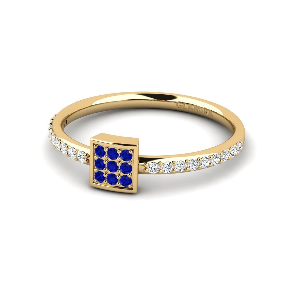 Zafiro Anillo de compromiso Apiral