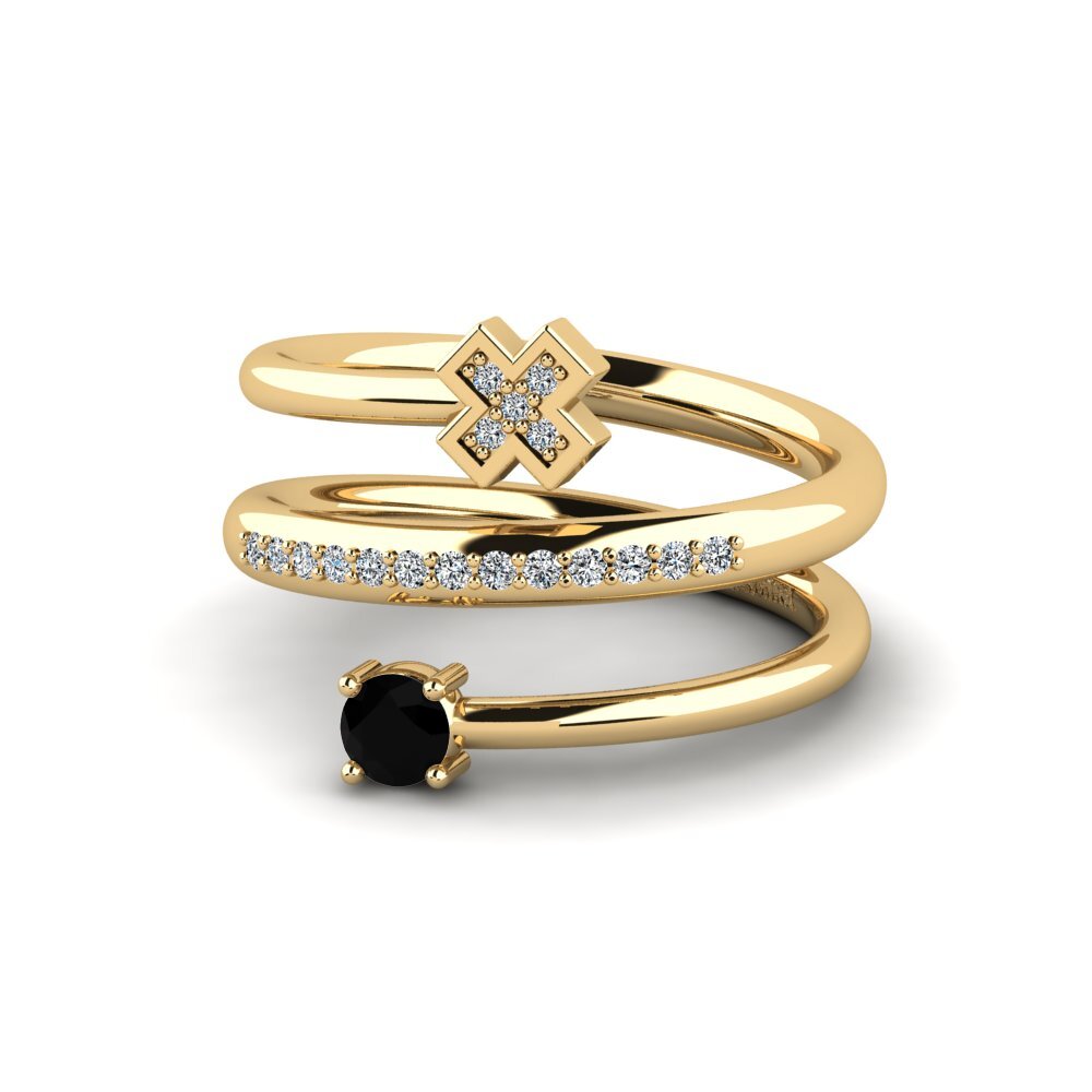 Zafiro negro Anillo Diss