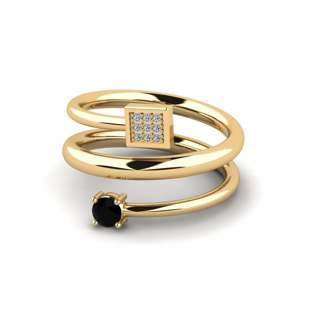 Zafiro negro Anillo Eigil