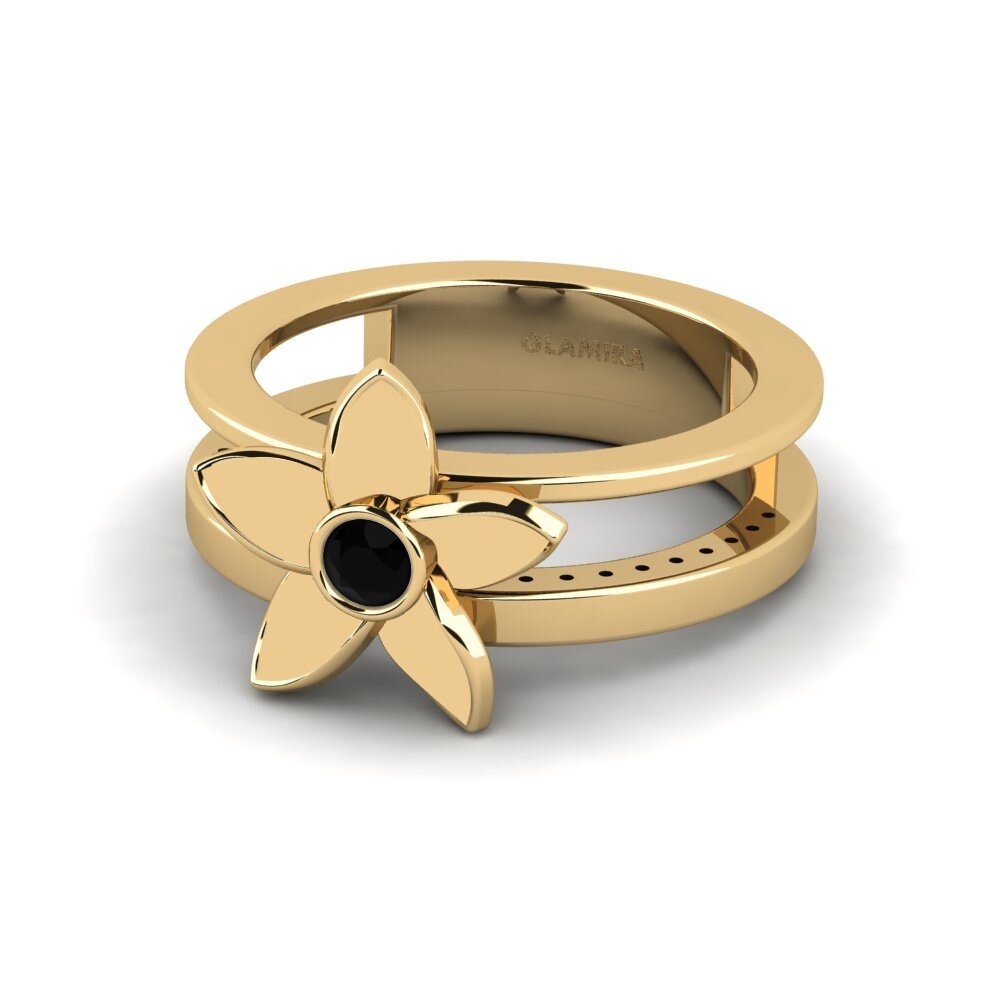 Safira negra Anel Fucton