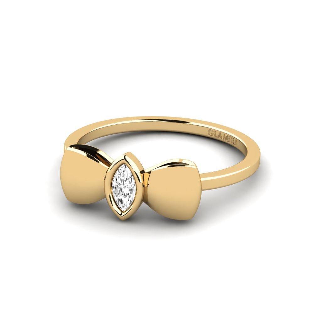 Marquise Saphir Blanc Bague Gundsme