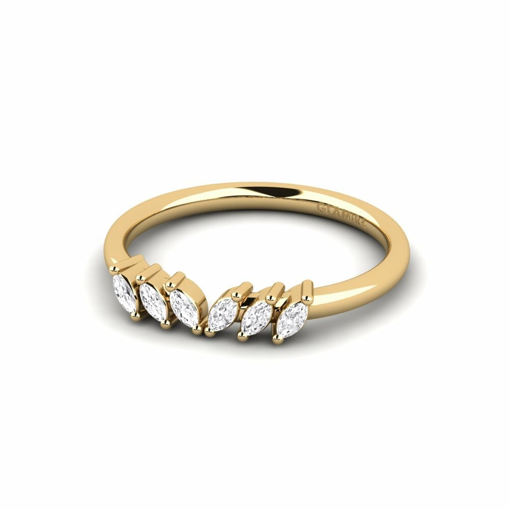 Marquise Saphir Blanc Bague Lysivs