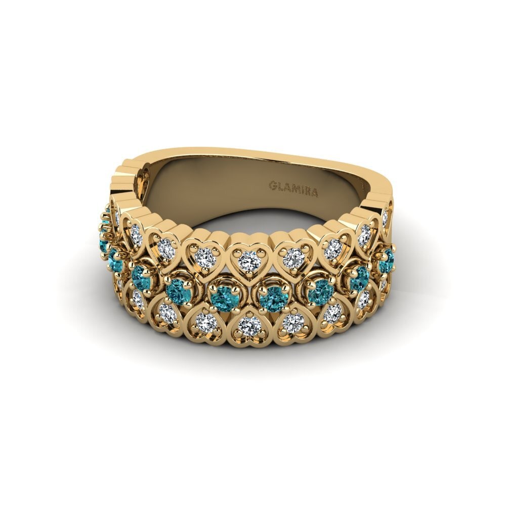 Diamante Azul Anillo Lythmea