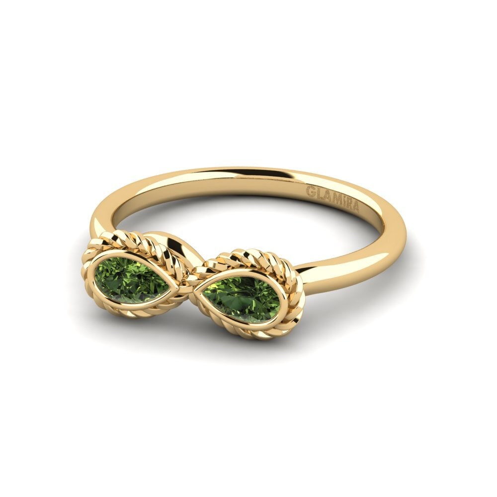 Pear Green Sapphire Ring Ressan