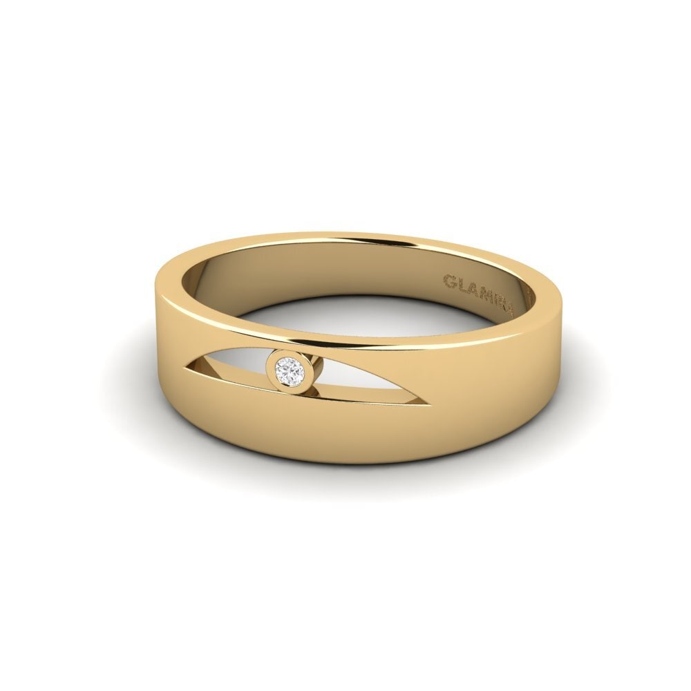 Zafiro blanco Anillo de compromiso Tamist