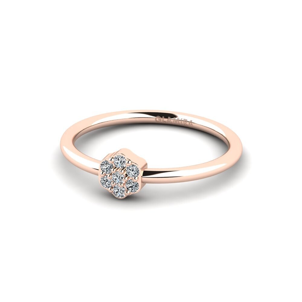 14k Oro Rosa Anillo Tecotta